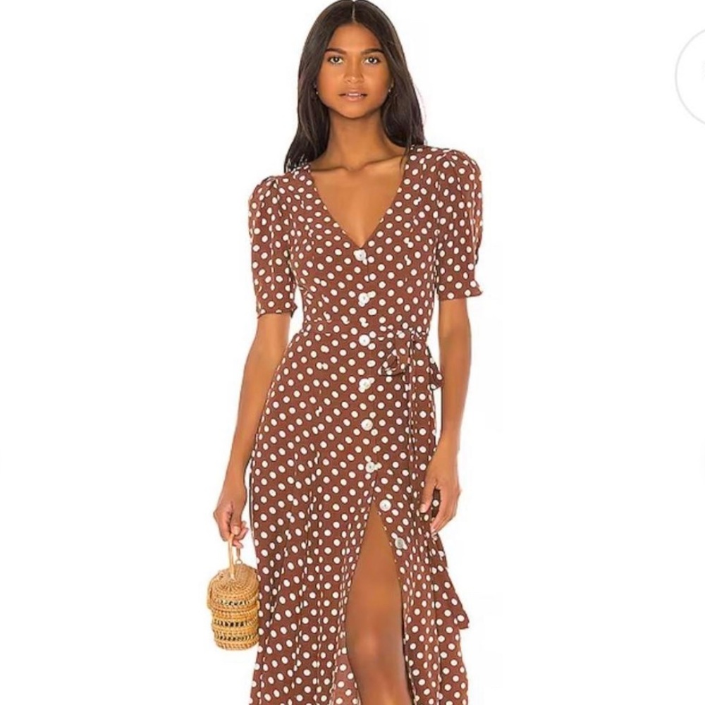 LPA Brown Polka Dot dress